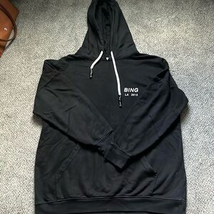 Gently worn, oversized Anine Bing black hoodie